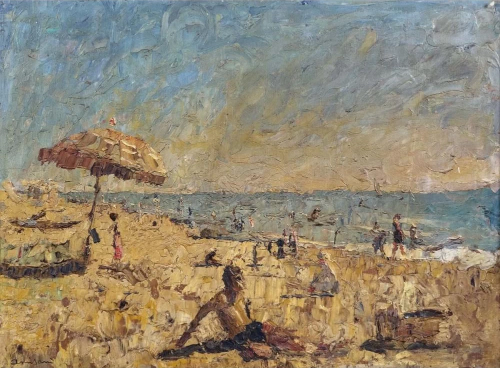 Spiaggia con bagnanti